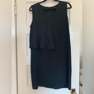 Tibi black dress size 8 with ruffle detail
